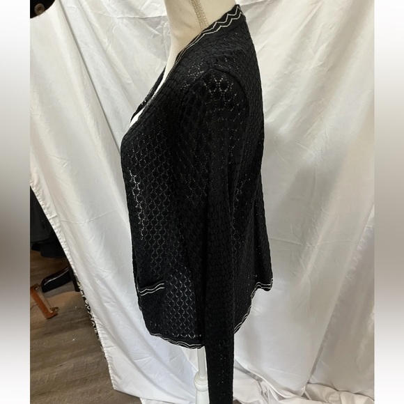 Missoni Black Zig Zag Long Sleeve Cardigan - Picture 5 of 7